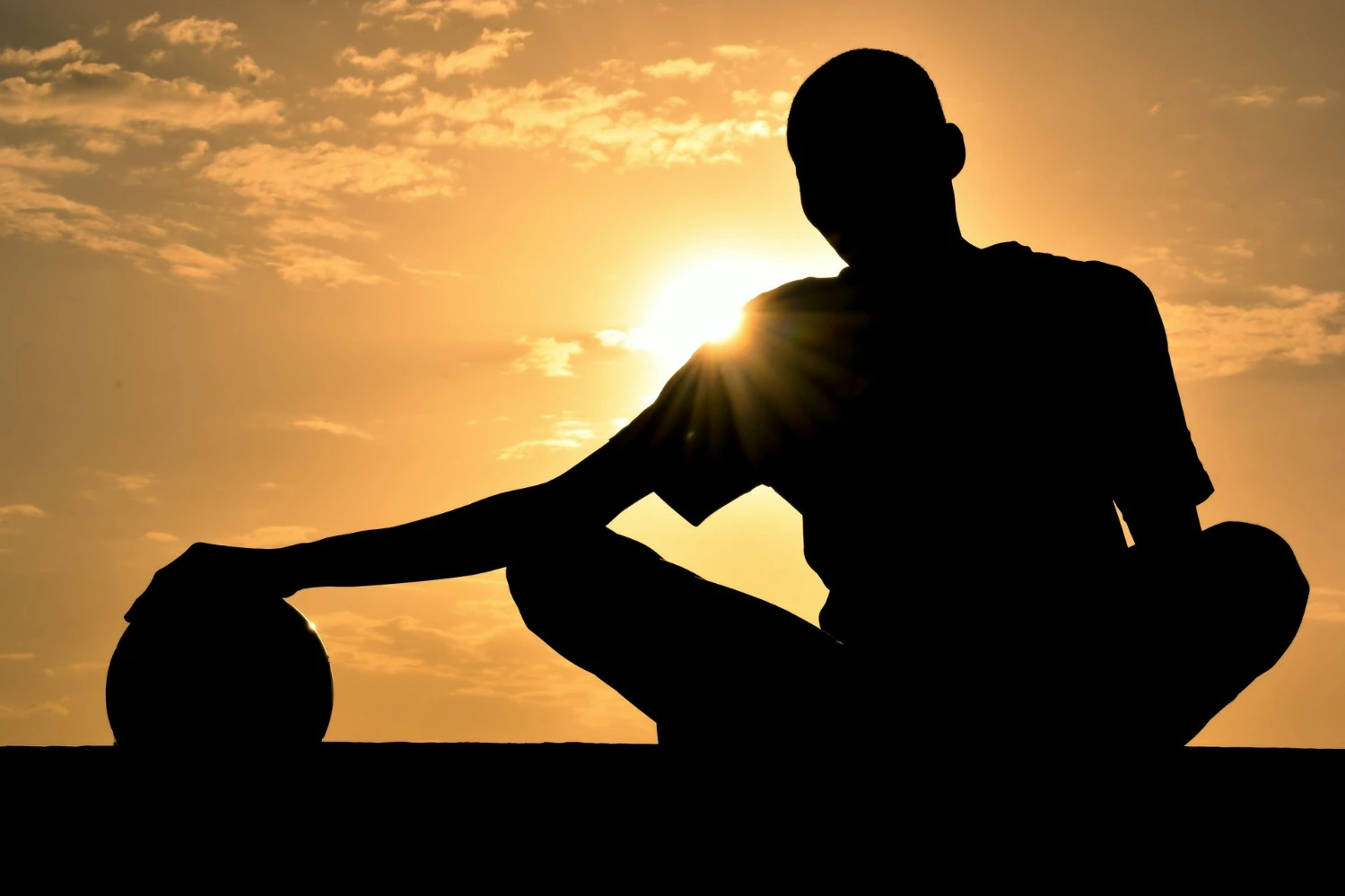 A man holding a basketball